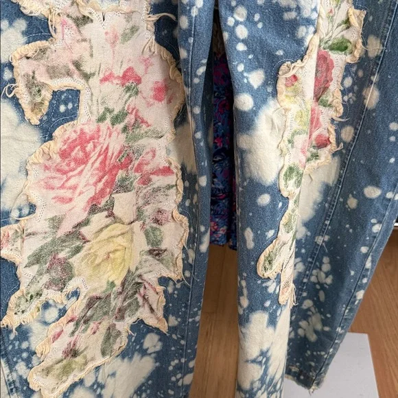 A RARE BIRD BUTTERFLY ROSE OVERALLS NWT sz OS - Picture 7 of 11